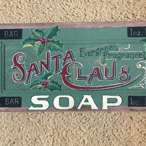 santa claus soap sign