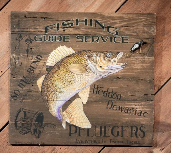Fishing Guide Service Painting on Wood