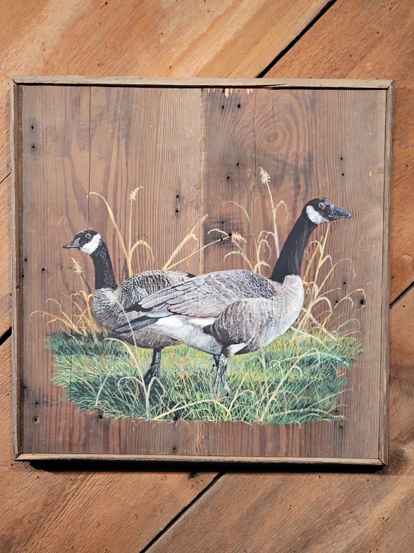 Geese Painting on Wood